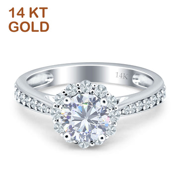 Round Classic Style Princess Cut Gold Ring